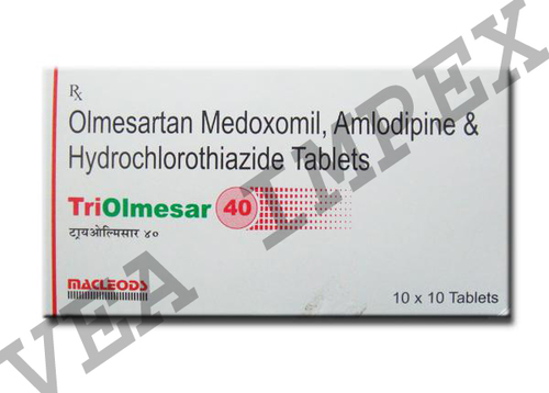 Triolmesar 40 Mg(Olmesartan Medoxomil Tablets) General Medicines