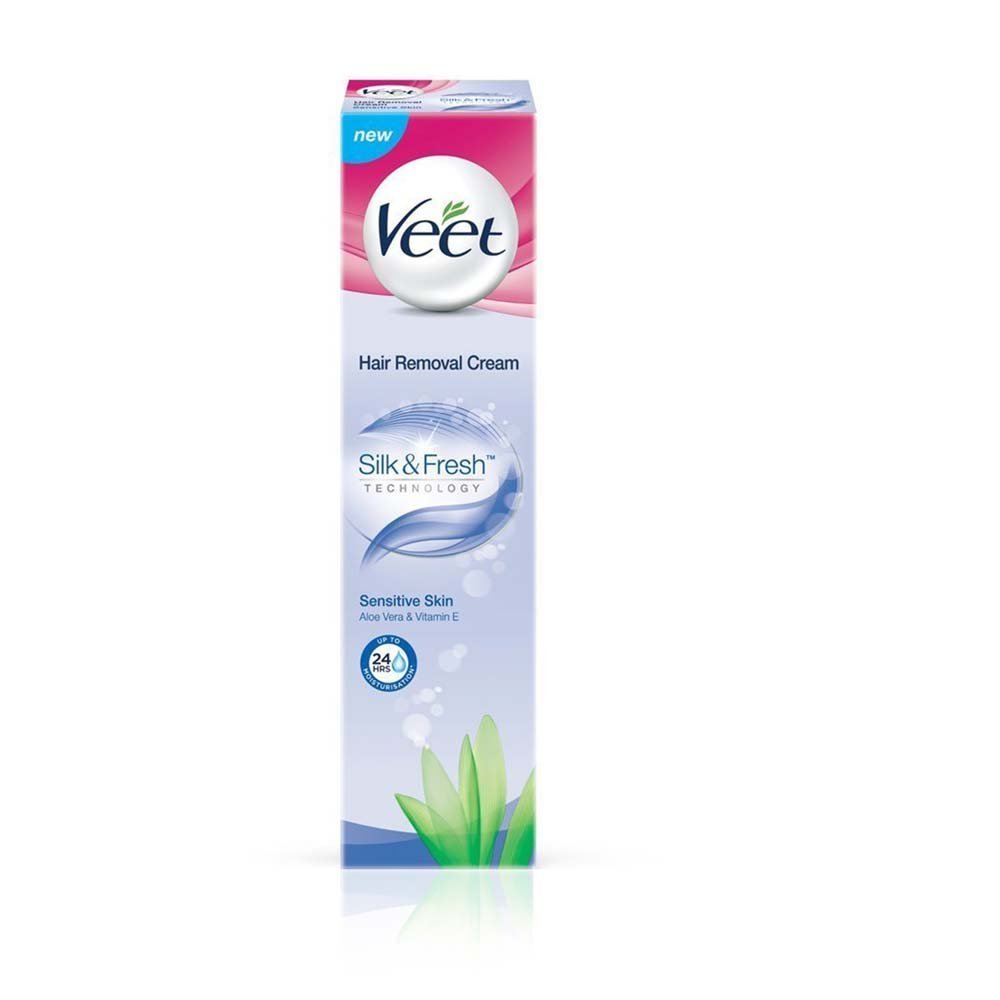 Veet Silk & Fresh Hair Removal Cream, Sensitive Skin - 100 g-