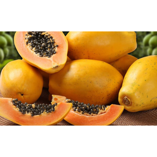 Fresh Papaya Fruit - Orange, Oval Shape, Variable Size | High Fiber, Aids Digestion, Nutrient Rich, Meat Tenderizer