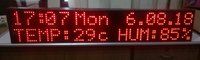 Temperature Humidity Time Day And Date Led Displa Board