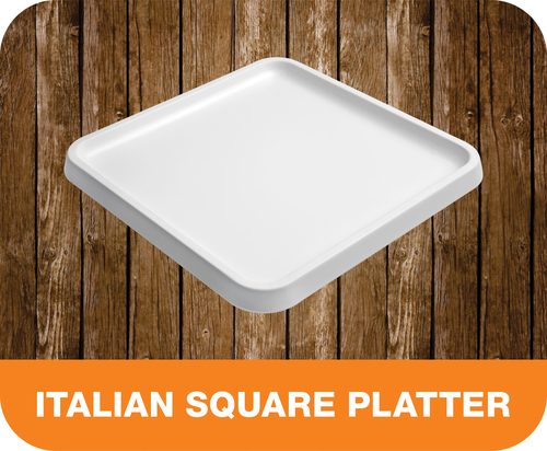 White Italian Square Platter