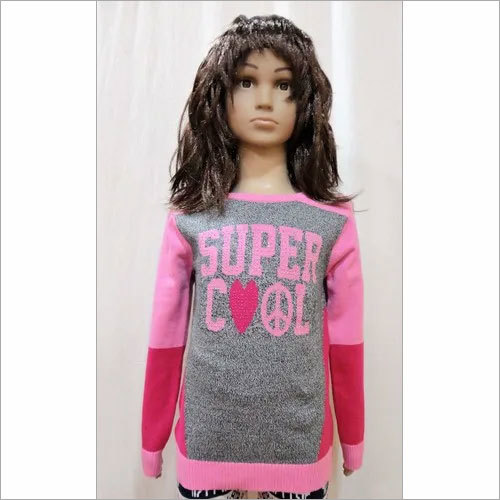 3 Colors Intarsia Girl Kid Sweater