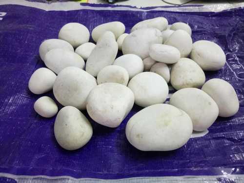 Polished Snow White Pebbles Stone