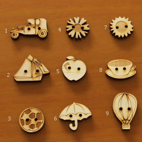 Printed Wooden Buttons