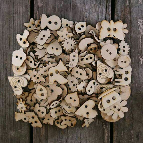 Handmade Wooden Button