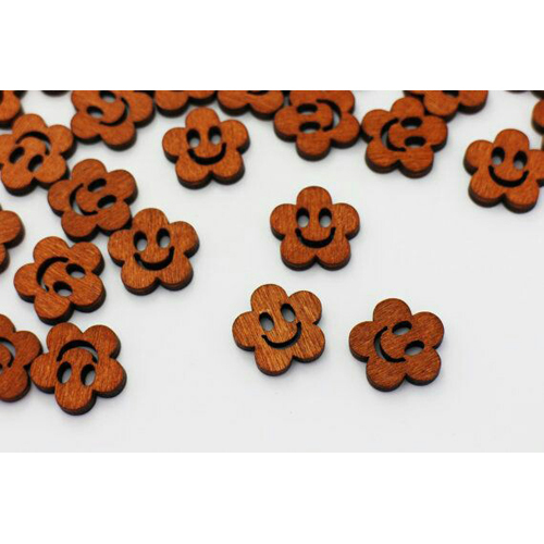 Smiley Wooden Buttons
