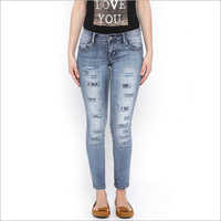 Grey Ladies Skinny Jeans