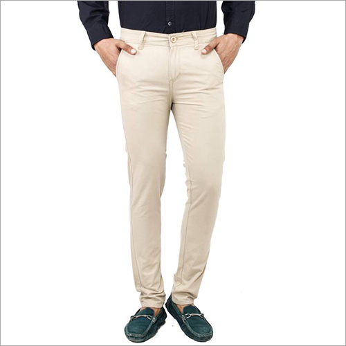 White Casual Trousers For Men