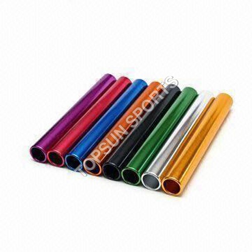 Relay Batons - Lightweight Anodized Aluminium, Multi-Color Round Shape with Non-Slippery Grip and Safety Rolled Edges