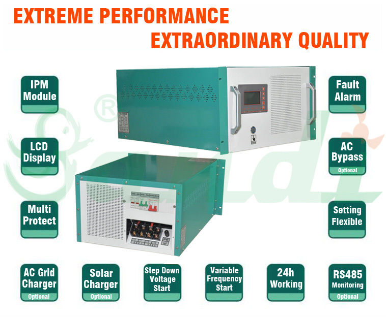 3KW, 5KW, 10KW, 12KW rack mount low frequency off grid inverter