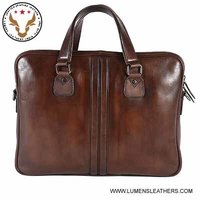 Black/tan Gents Leather Briefcase
