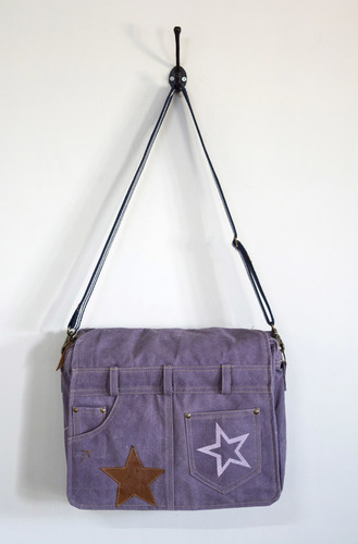 Multicolor Canvas Crossbody Bag - 16x13x4 Inches | Stylish Jeans-Like Design, Polyester Lining, Brass Fittings, Button Closure, Perfect for Office and Travel