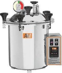 Portable Steam Sterilizer/ Autoclave - Stainless Steel, 490x430x515mm, White | Semi Automatic, Microprocessor Pid Control, Dual Safety Valves