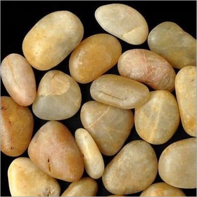 Home interior decorate Natural Off White Yellow River polished Pebbles stone and garden pathwayfiller texture stone acupuncture