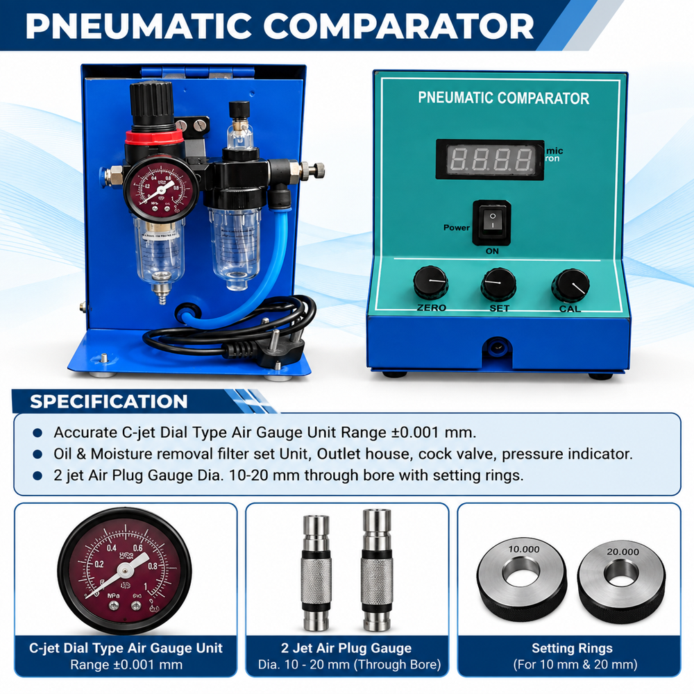 Pneumatic Comparator - Accuracy: 1  %