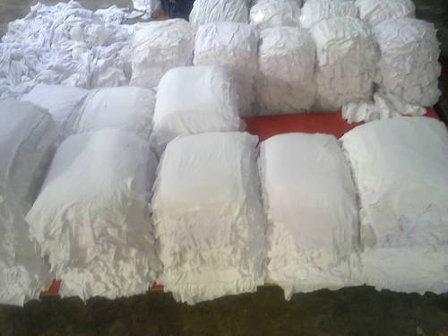 White Hosiery Rags Striped