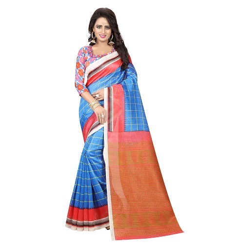 Bhagalpuri Printed Silk saree