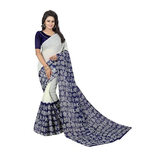 Bhagalpuri  Printed Silk Saree