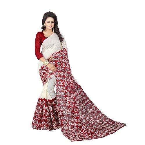 Bhagalpuri  Printed Silk Saree