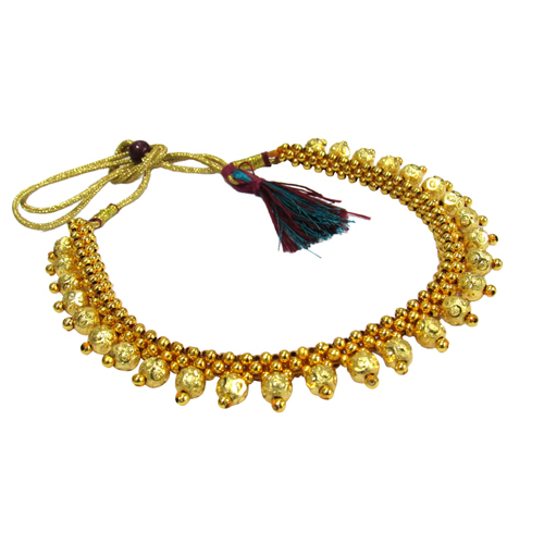 Golden Ball Layer Thushi Necklace - Alloy Material, Lightweight Design, Golden Color | Contemporary Craftsmanship, Eye-catching Appeal, Skin-friendly Finish