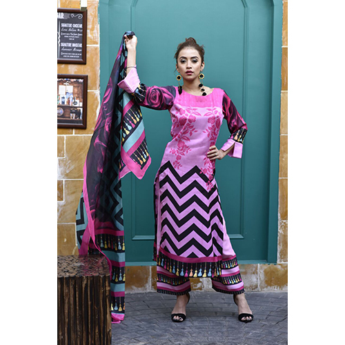 Digital Print Kurti - Cotton Silk, 52 Inches, Round Neck, 3/4 Sleeves | Stylish Design, Vibrant Colors, Comfortable Fabric, Unique Pattern, Durable Material