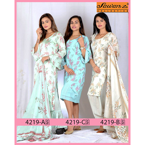 Digital Kurti For Women - Cotton, 48 Inches, Teal | Stylish Design, Soft Fabric, Vibrant Prints, Comfortable Fit, Durable Material, Elegant Look, Easy to Maintain, Versatile Style, 3/4 Sleeves, Casual Printed Kurti