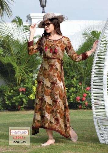 Multi Colour Latest Rayon Kurti