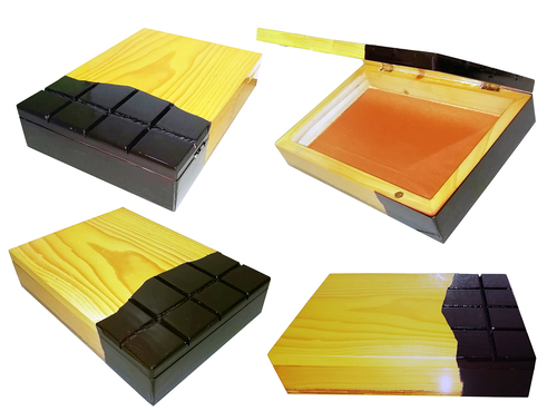 Natural Colour Of Pine Wood And Chocolate Colour Chocolet Box
