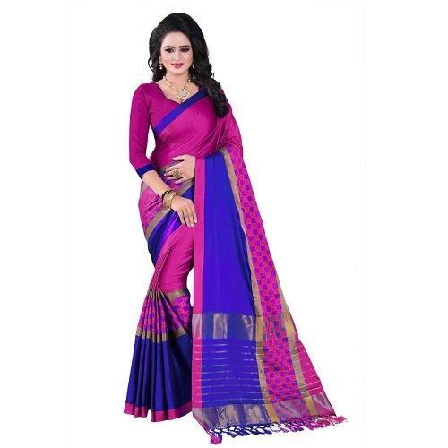 Pink Printed  Sarees