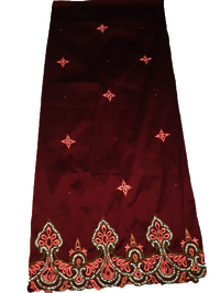 New Exclusive Design Silk African Nigerian George With Brown Color