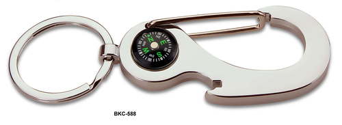 Silver Compass Key Chain