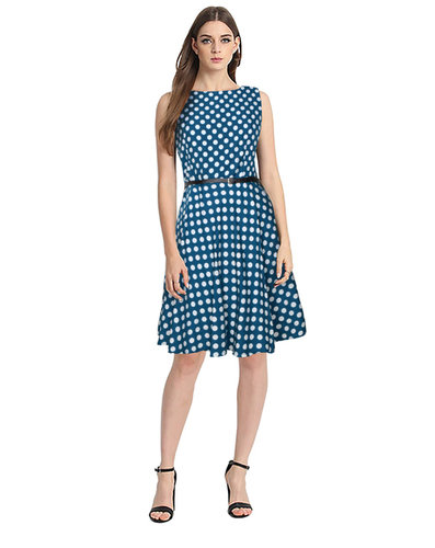 Printed Sleeveless Ladies Western Wear Dress