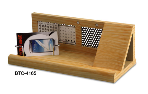 Wood Wooden Calendar With Mobile Stand