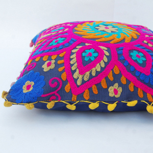 Indian Embroidered Handmade Suzani Cushion Cover / Pillow cases