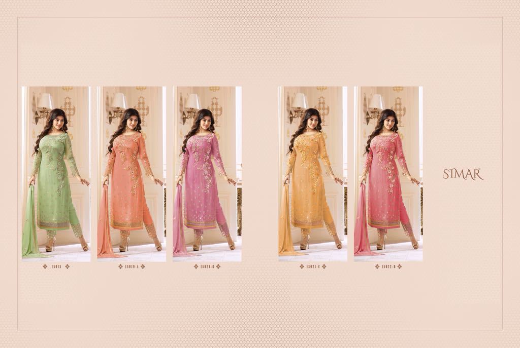 Pure Georgette Heavy Work Suits