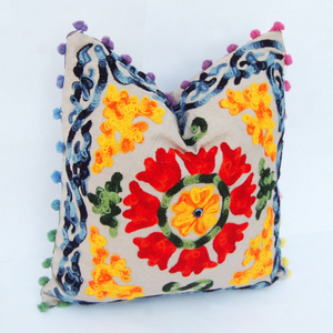 Suzani Embroidered Pillow Indian
