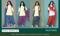 Traditional Pure Cotton Punjabi Suits