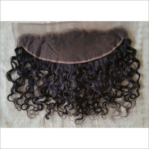 Transparent Lace Frontal Natural Curly Closure Hair Grade: Remy Hair