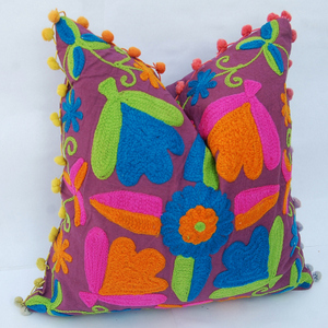 Indian-Uzbek-Suzani- Cushion-Cover-Square-Embroidered-Pillow-Case-Decorative-Case