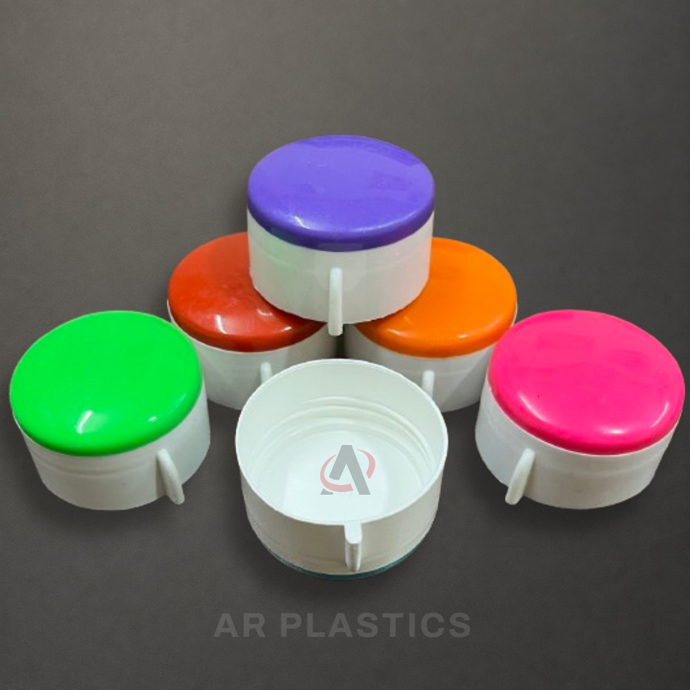 46 MM Double Color Fridge Bottle Cap - Plastic, 46 Millimeter (mm), Customized in All Colors | Screw Cap, User-Friendly, Lightweight, Warranty Included