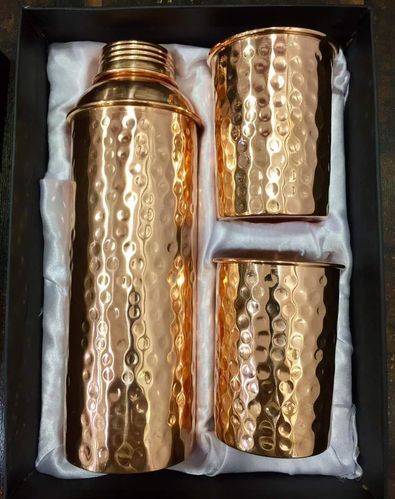 Copper Bottle And Glass Set Good Quality