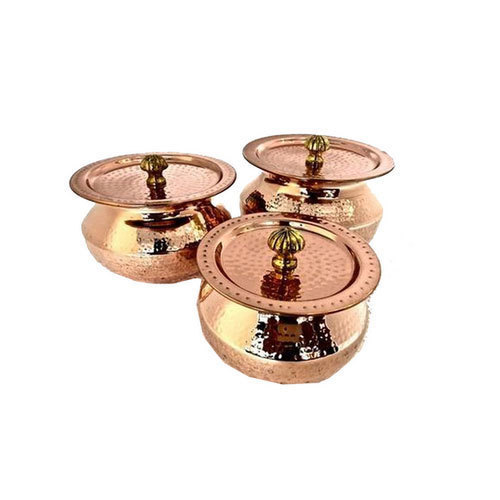 Copper Steal Punjabi Handi