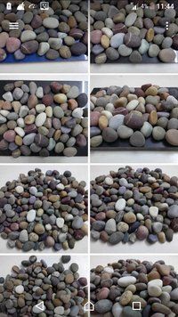 natural round unpolished fountain decoration pebbles stone mosaic pebbles colore stone