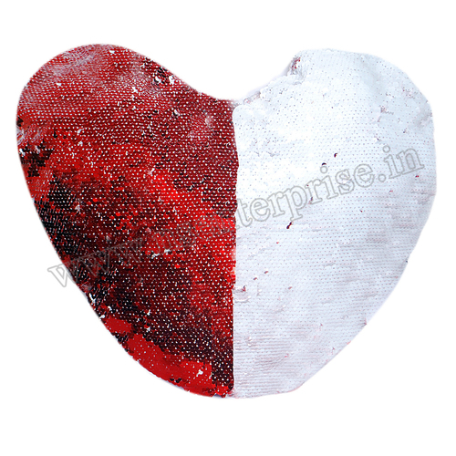 P-45 Magic Pillow - Flannel Fabric, Heart Shape, Red And White Color | Soft, Durable, Eco-friendly, Includes Sturdy Zipper For Easy Insertions