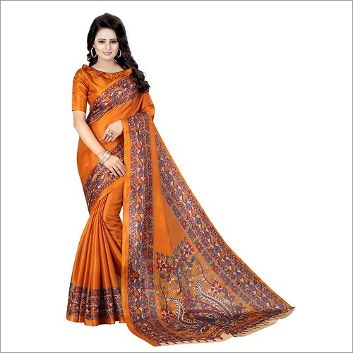 Designer Kalamkari Silk Saree