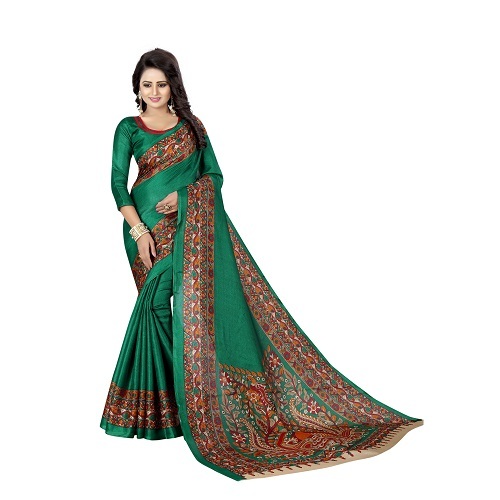 Designer Kalamkari Silk Saree