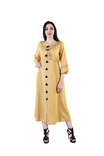 Golden Designer Kurti Dress For Women&Girls