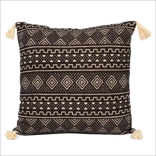 Brown Printed Cushion Cover Dimensions: 10X10 Inch (In)
