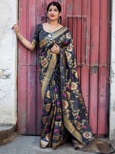 Black Designer Saree