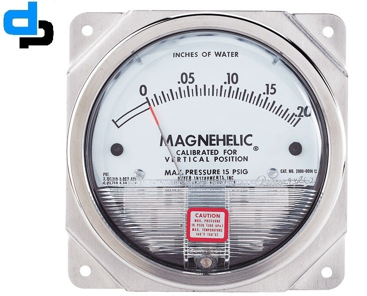 Dwyer 2300-4CM Magnehelic Differential Pressure Gauge,Range 2-0-2 CM